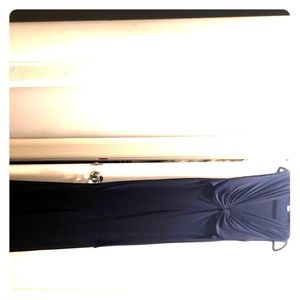 Navy Long Silky Dress